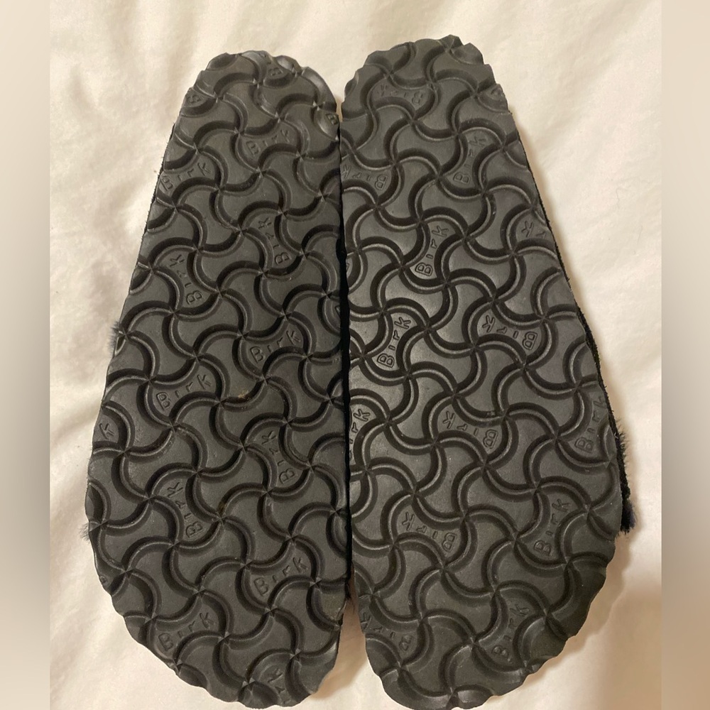 Birkenstock Arizona Shearling Sandal - Black - Women’s Size 38 - Picture 6 of 6